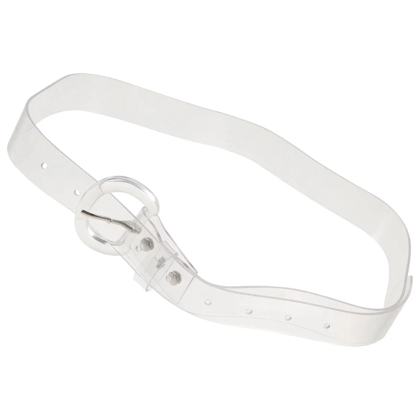 

Women Transparent Belt Premium Waterproof PVC Comfortable Flexible Waistband for Skirts Pants Dresses Casual Business Outfits