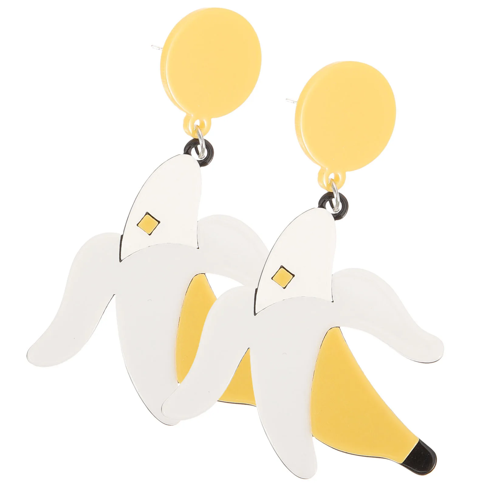 

Acrylic Fruit Earrings Funny Summer Jewelry Drop for Women Dangle Women's Water Artificial Banana Miss