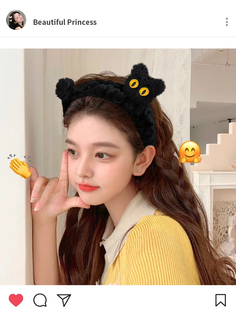 

Face washing special Internet celebrity headband autumn and winter cartoon cute sweet girl makeup mask hair band