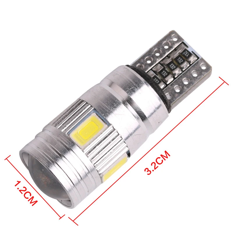 BraveWay 2 قطعة T10 LED لمبة W5W 6SMD W5W مصباح السيارات الداخلية التخليص وقوف السيارات أضواء تصفيف السيارة 194 168 12 فولت LED ضوء #4