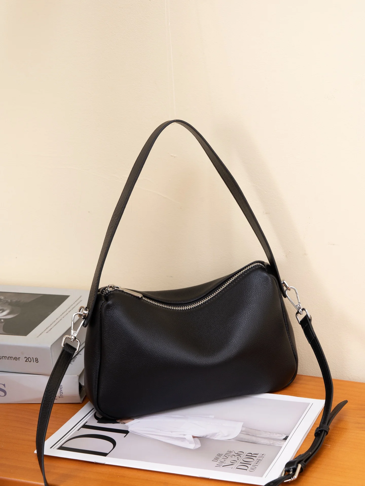 Tas Kecil Wanita dari Kulit Sapi Asli Merek Desainer Mewah Tas Jinjing Wanita dari Kulit Sapi Lembut untuk Wanita Baru