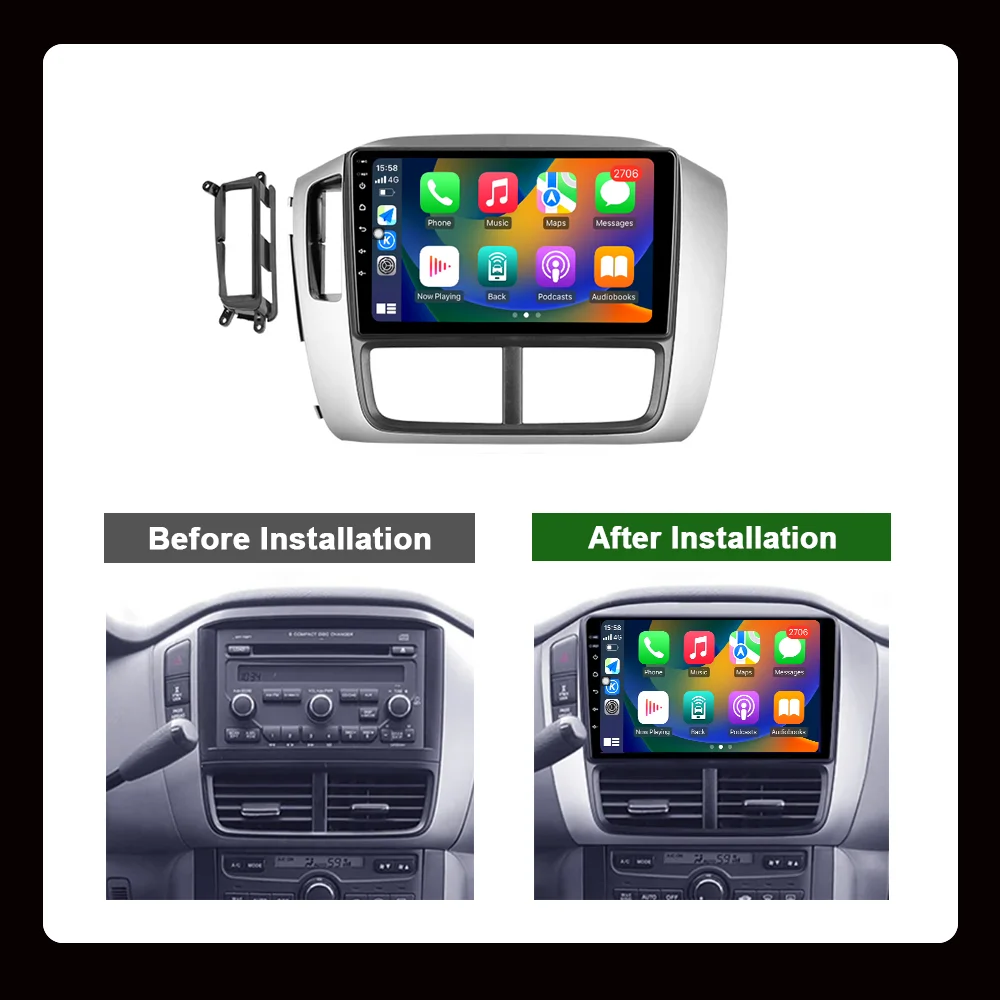 9 inch for Honda Pilot 1 2005 - 2008 Car Mulltmedia Video Player GPS Android Intelligent System Carplay WiFi DSP IPS Stereo 4G