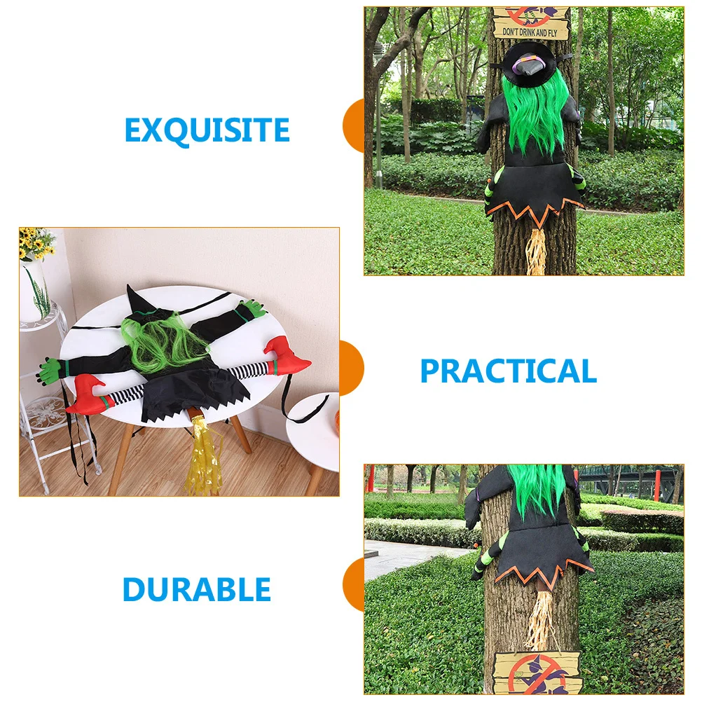 

Lovely Crashed Ornament Decor For Outdoor Tree Party Hanging Decoration Gift Garden Witch Pendant Halloween Party Supply Witch