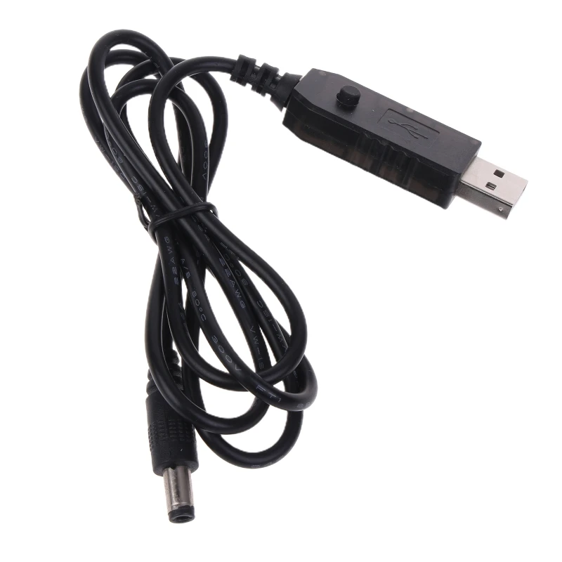 Y1UB QC3.0 USB Type C PD to 5V-12V 1.5A djustable Voltage 5.5x2.1mm Power Supply Cable for Routers Speaker Camera LED Light