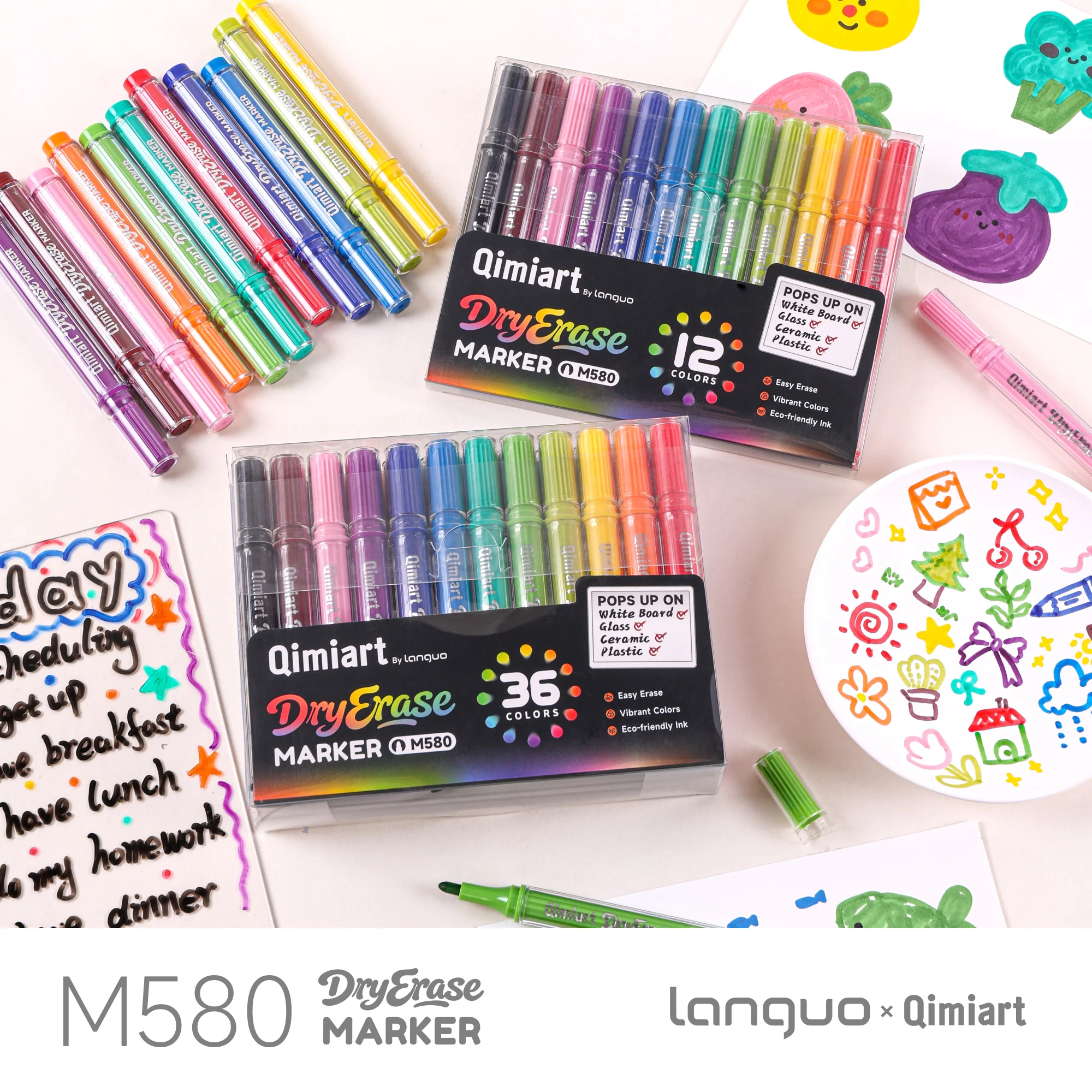 caneta-marcadora-para-quadro-branco-languo-12-36-cores-apagavel-canetas-de-giz-para-escrita-e-desenho-material-de-escritorio-e-escolar