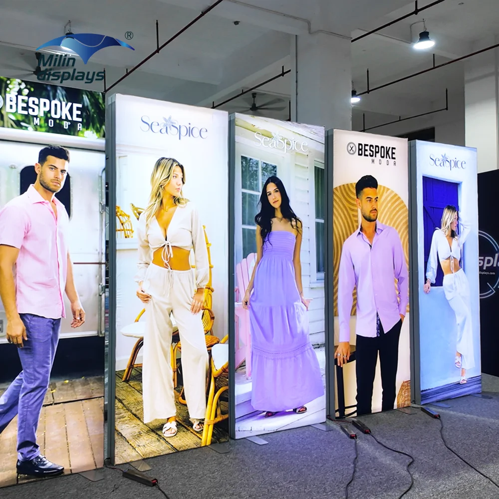 

10x20 ft Modular LED Backlit With SEG Graphic Promotional Trade Show Expo Light Box Exhibition Booth Modern for Exhibits Events