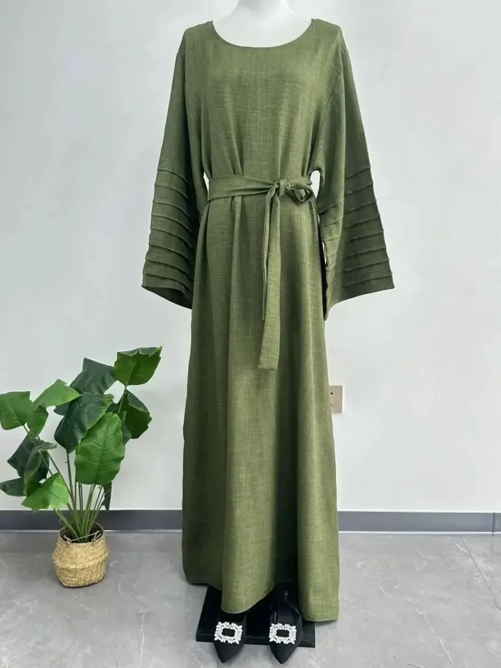 Modest Dubai Dress Muslim Eid Ramadan Dresses Sashes Jalabiya Morocco Saudi Arab Long Robe Abayas Islam Women Vestidos Kaftan