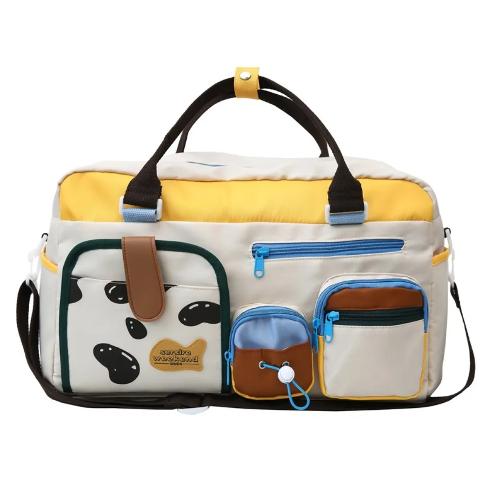 Oxford Travel Duffel Bag Sturdy Short Distance Travel Luggage Bag with Shoe Compartment Foldable Large Capacity Handbag Sports