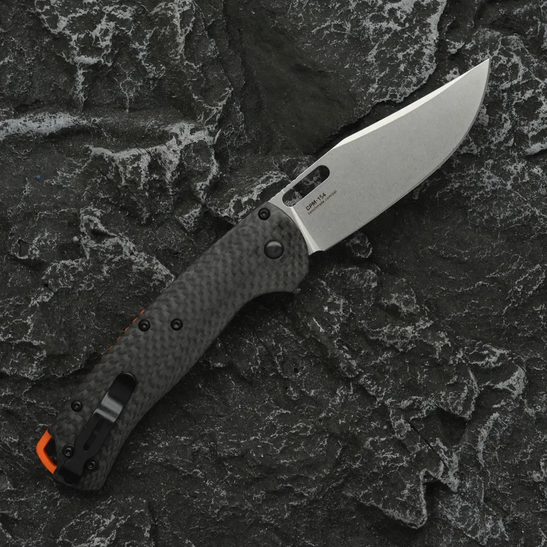 BM15535 Pocket Folding Knife Carbon Fiber+steel Handle Outdoor Hunting Survival Sharp EDC Self-defense Multi-tool Self-defense