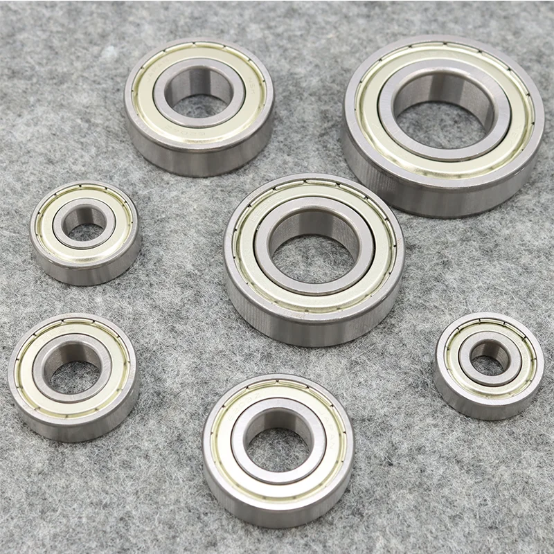 2/lote de rodamientos 6200 6201 6202 6203 6204 6205 6206 6207 ZZ, sello de Metal, rodamiento rígido de bolas de acero cromado de alta calidad y bajo ruido