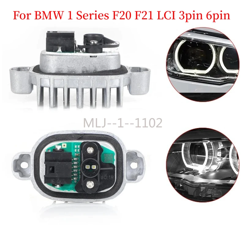 63117428425 For BMW 1 Series F20 F21 LCI 3pin 6pin LED Turn Signal Light Angel Eye Headlight White Daytime Running Light Module