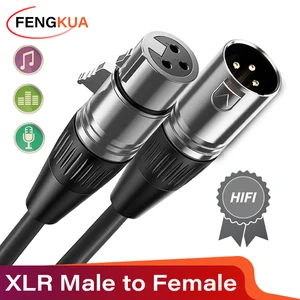 Kabel XLR 3Pin Kabel Mikrofon Meriam Suara Pria ke Wanita untuk Amplifier Mixer Kabel Audio Analog Seimbang Kabel Ekstensi XLR 6 kabel penjualan terbaik canon - №