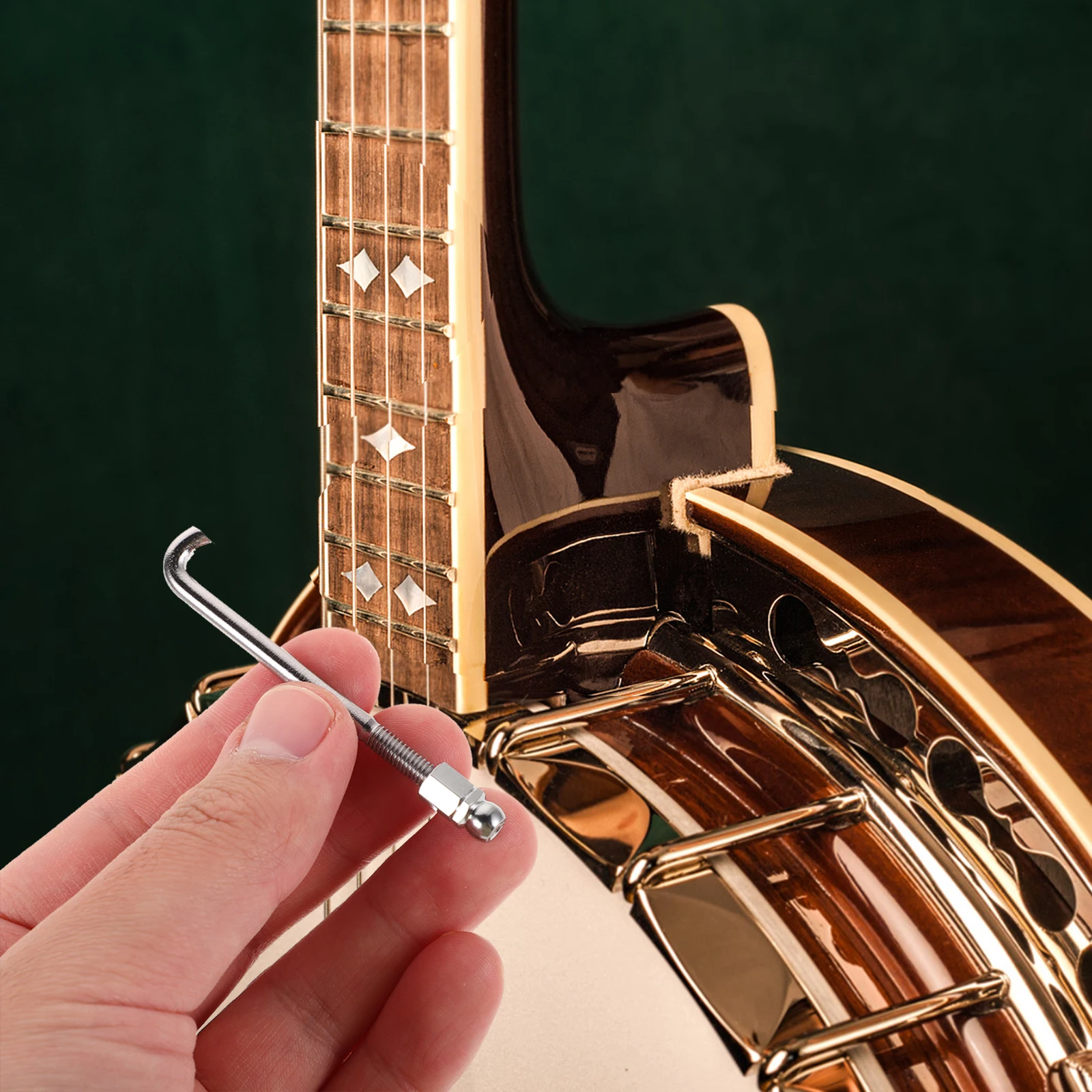 48 Stuks Precisie Banjo Hardware Kit Met Verstelbare Spanhaken Beugelmoeren Voor Gitaar Banjo Reparatie Liefhebbers Technici