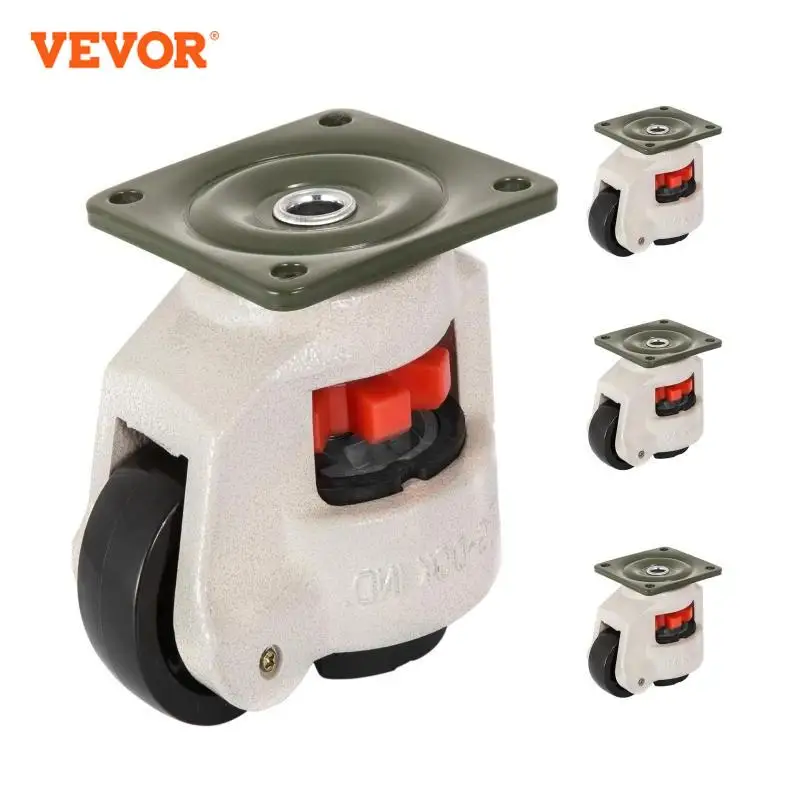 VEVOR 4Pcs Leveling Casters Self Leveling Caster with 3300lbs Capacity Per Set & 360 Degree Swivel for household and outdoor