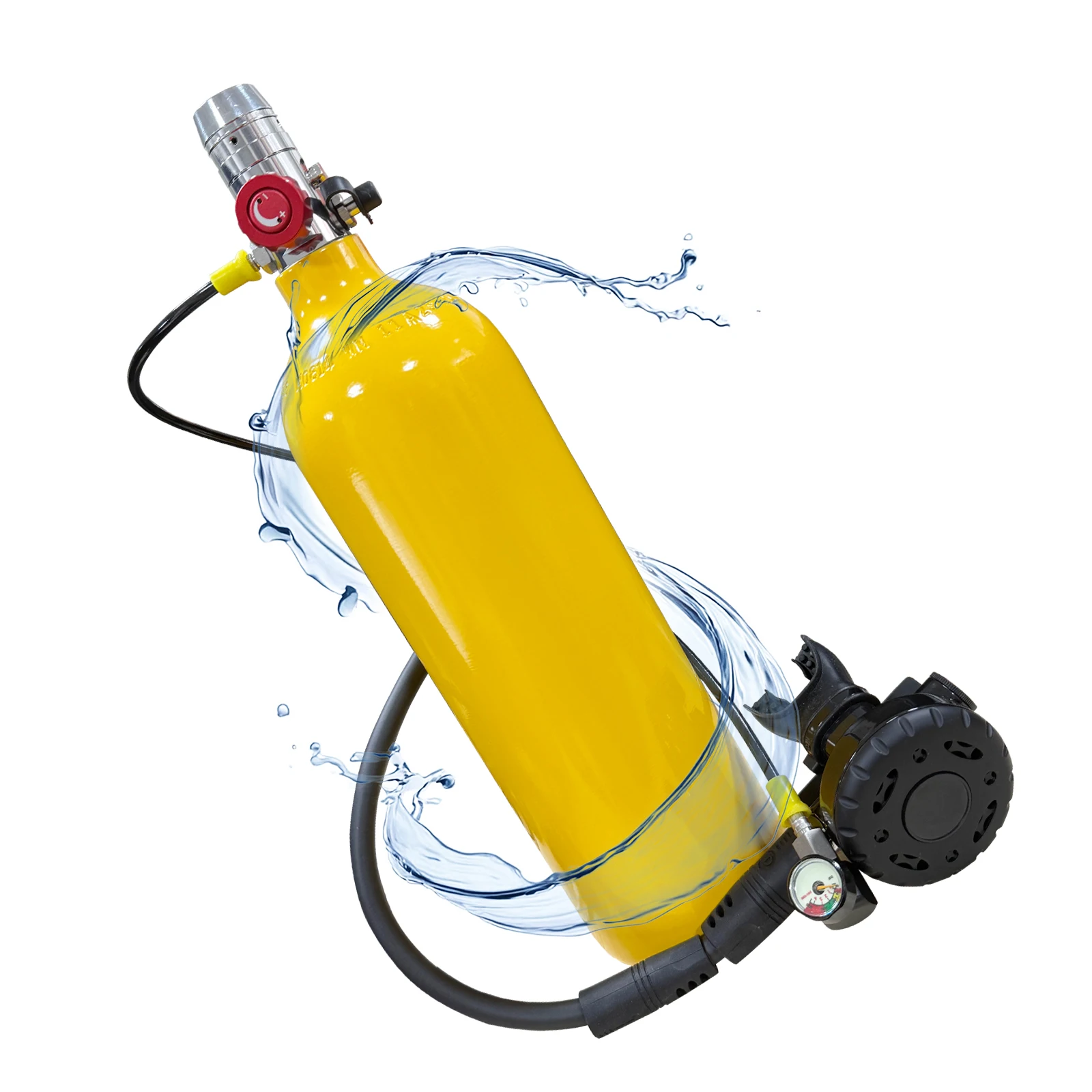 

DOT 122cu in lung tank scuba tank oxygen tank, scuba diving tank with regulator and Backpack, Reusable portable diving tank set