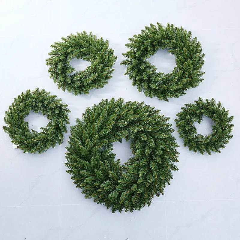 Christmas Rattan Garland Decoration Mall Hotel Window Christmas Circle 30/40/45/50/60CM