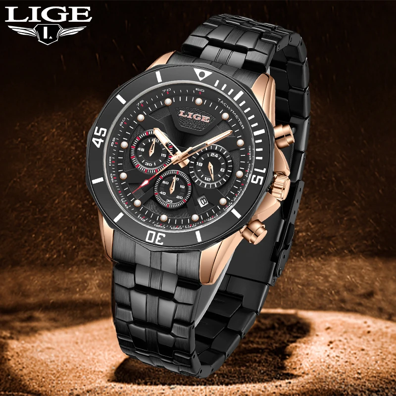 

NEW Fashion LIGE Top Brand Luxury Quartz Watch Business Waterproof Luminous Men's Watches Casual Sports Date Military Wristwatch