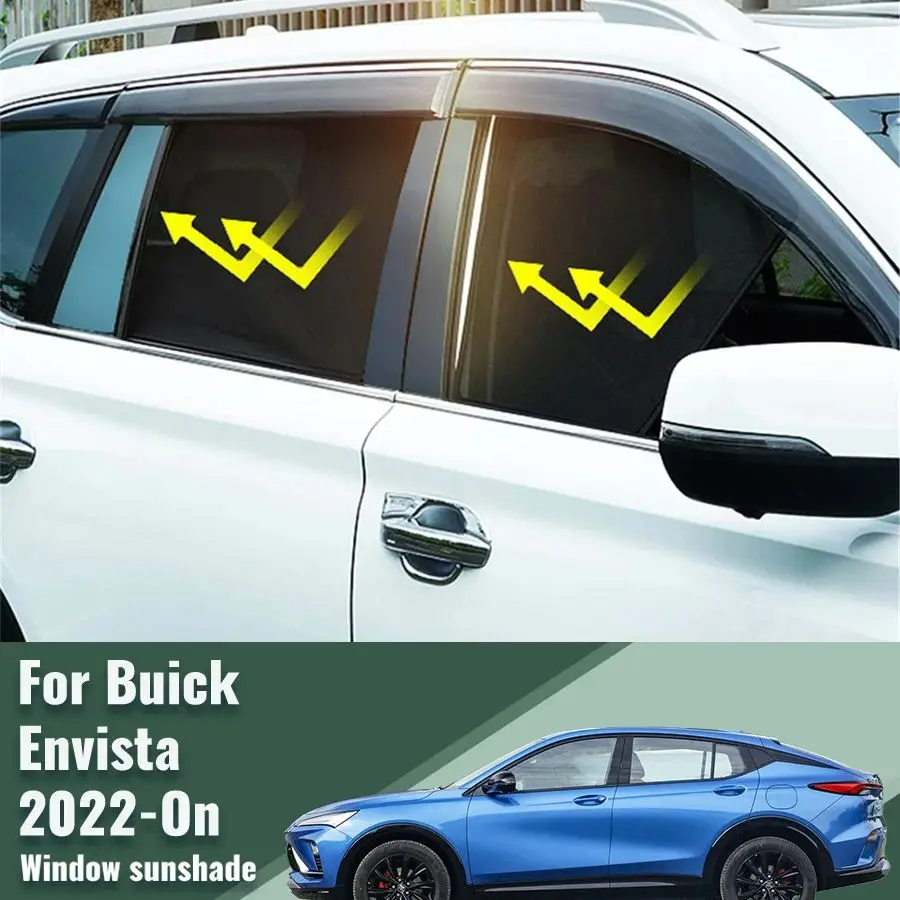 For Buick Envista 2022 2023 2024 Magnetic Car Sunshade Visor Front Windshield Curtain Rear Side Baby Window Sun Shade Shield