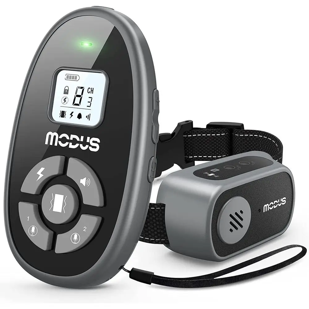 

Dog Training Collar with Remote - 4 Modes, Shock, Vibration, Anti-Barking, Rechargeable for All Sized Dogs