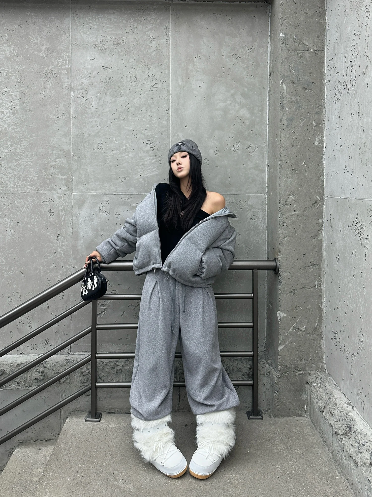 

Falin X American Sle Bread down Jaet Women's ort Lightweight Winter Casual Loose Outerwear White Du down Filling