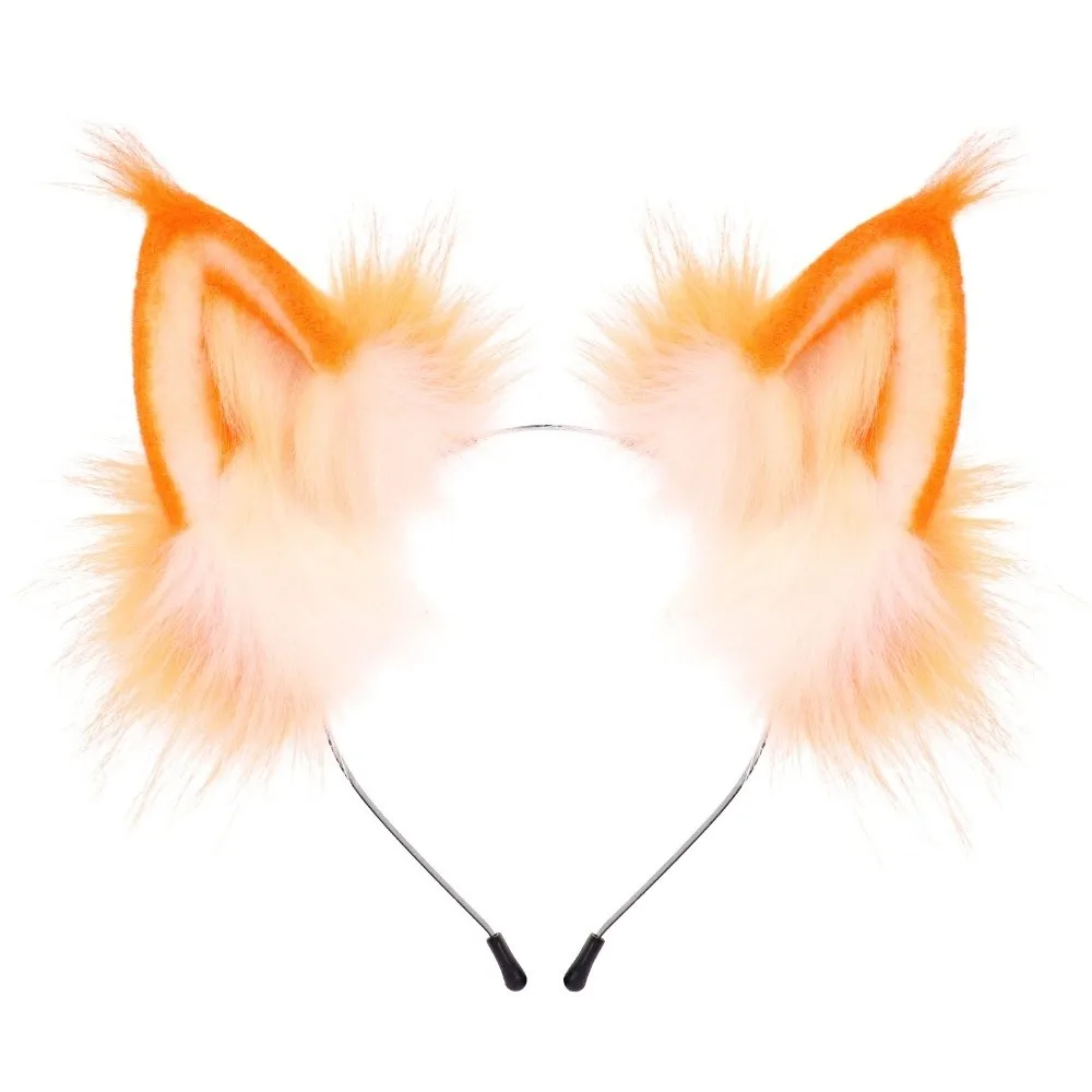 Cute Lolita Cat Ears Headband JK Hair Hoop Wolf Dog Hair Band Animals Furry Cosplay Headwear Female Hair Accessories