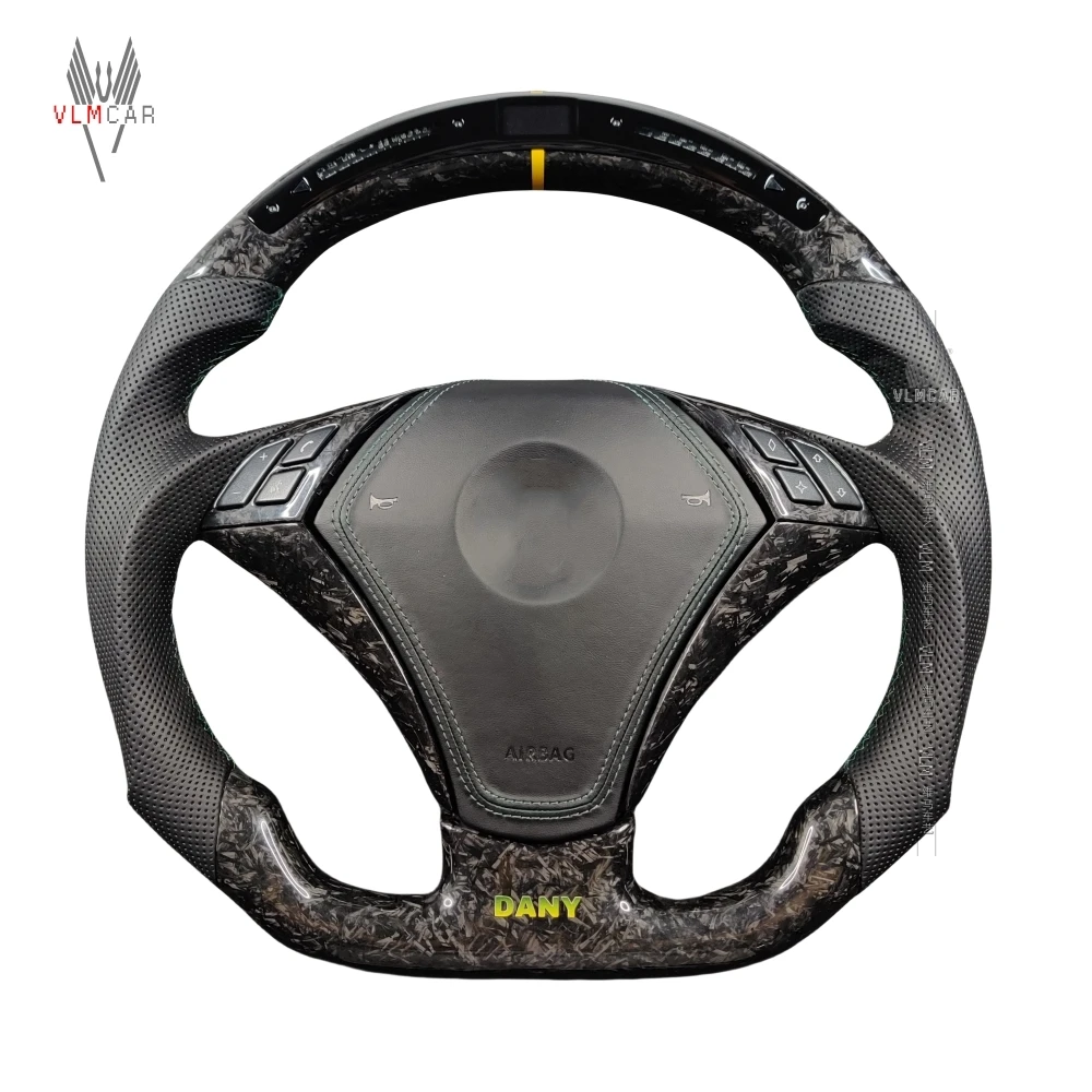 

VLMCAR Private Custom Carbon Fiber Steering Wheel For BMW 5 Series E60 M5 Car Accessories Led Suede Leather Auto Parts Bodykit