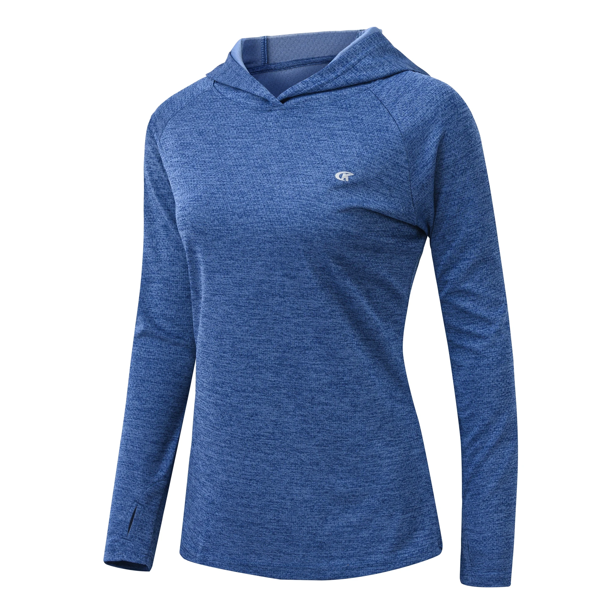 Women\'s UPF50+ Long Sleeve Running Hoodie T-shirts Sun/UV Protection Breathable Quick Dry T-Shirt Outdoor Sports Pullover