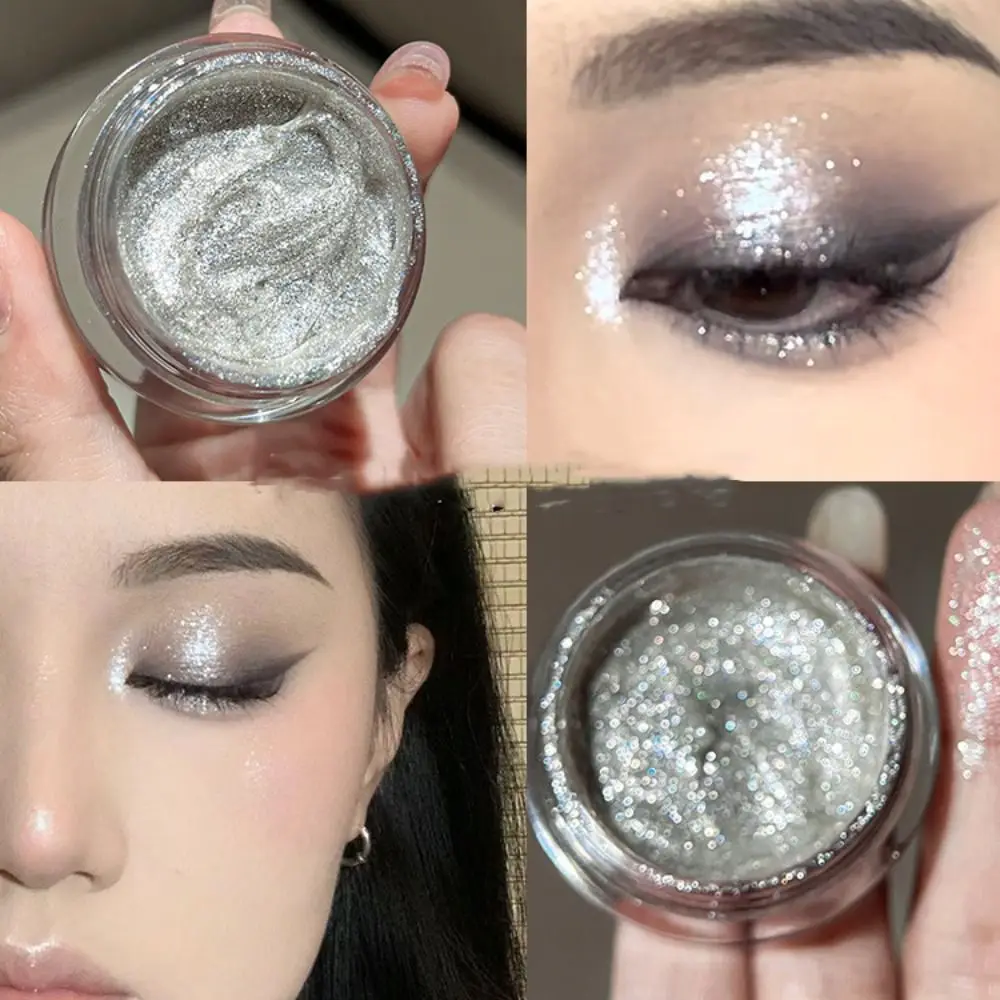 Glitter Shining Eyeshadow Palette Long-lasting Easy To Wear Highlighter Powder Brighten Eye Makeup Monochrome Eyeshadow Girls