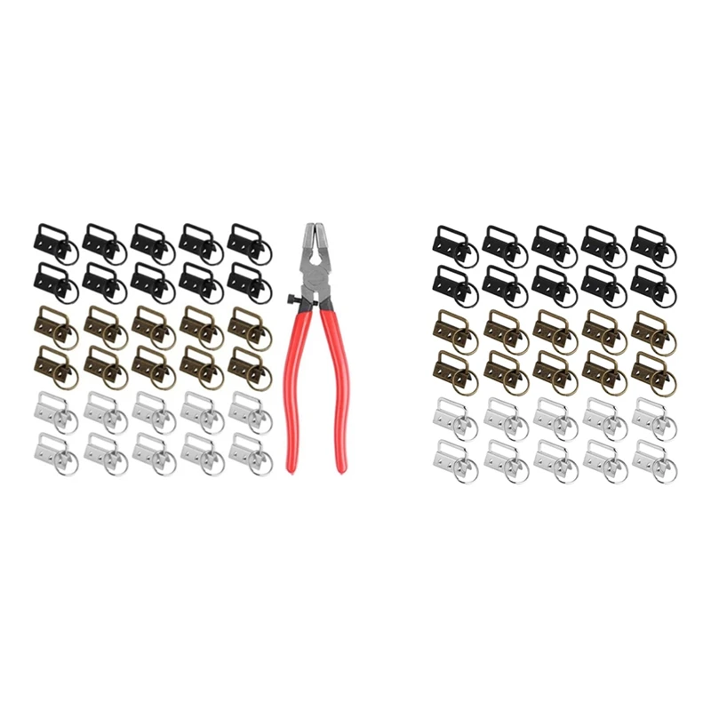 30 Pieces Of 32Mm Keychain Hardware Kit Is Suitable For Wrist Clamp Lanyard Keychain DIY Tools Easy Install