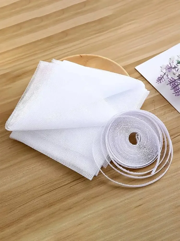 

1pcs Self Adhesive Invisible Screens Summer Anti-mosquito and Insect Screens Simple Operation White Screens