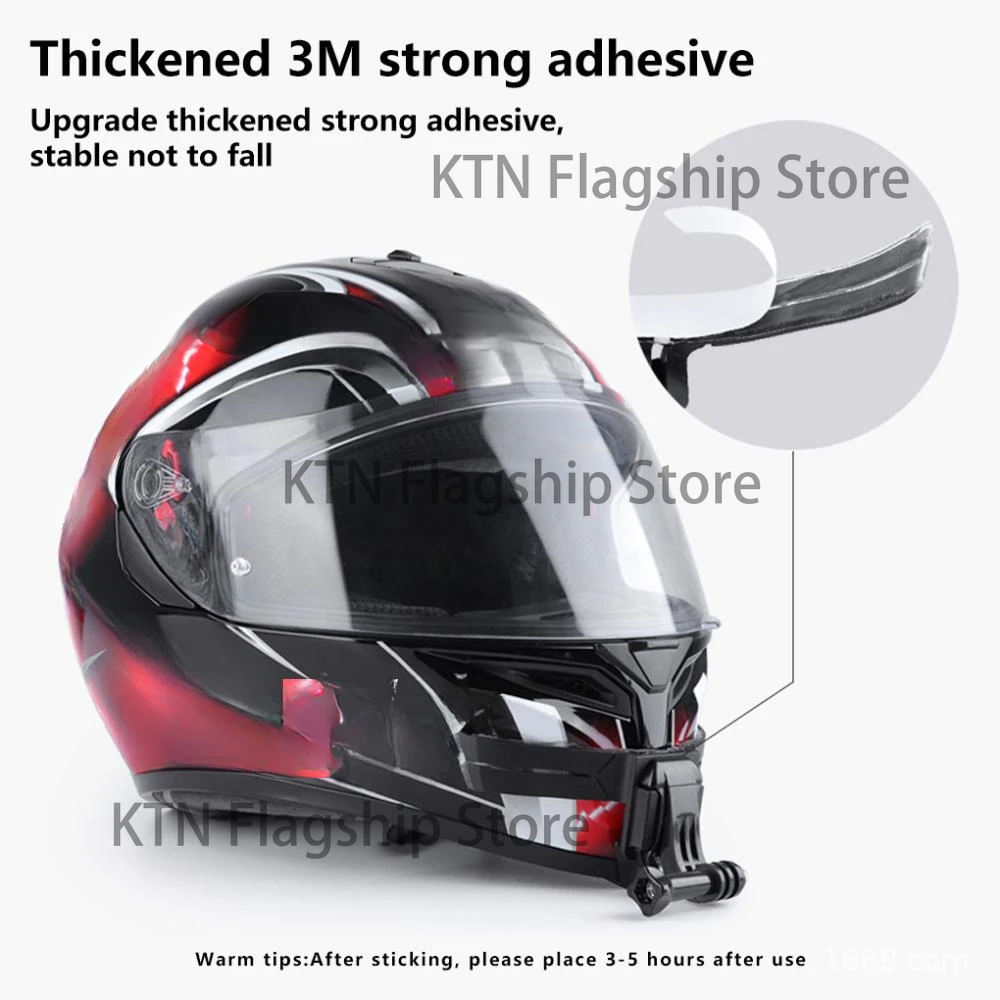 Motorcycle helmet chin mounting Kit Self-adhesive design Camera stabilizer bracket Action Camera accessories DJI insta36 Riding