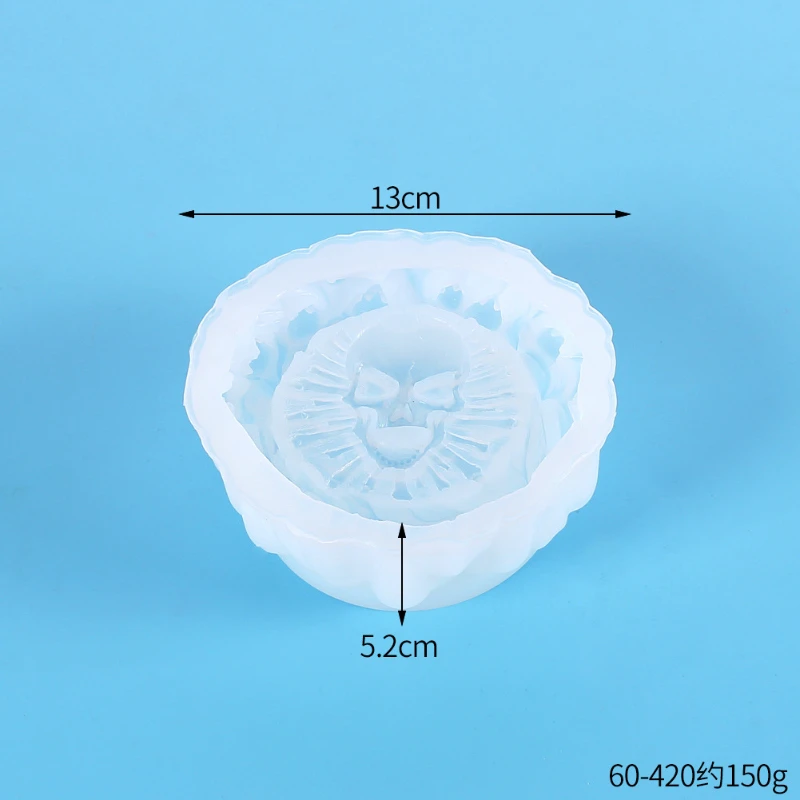 DIY Skull Ashtray Mold Handmade High Mirror Finish Silicone Resin Mold for Epoxy Crystal Crafting New Design