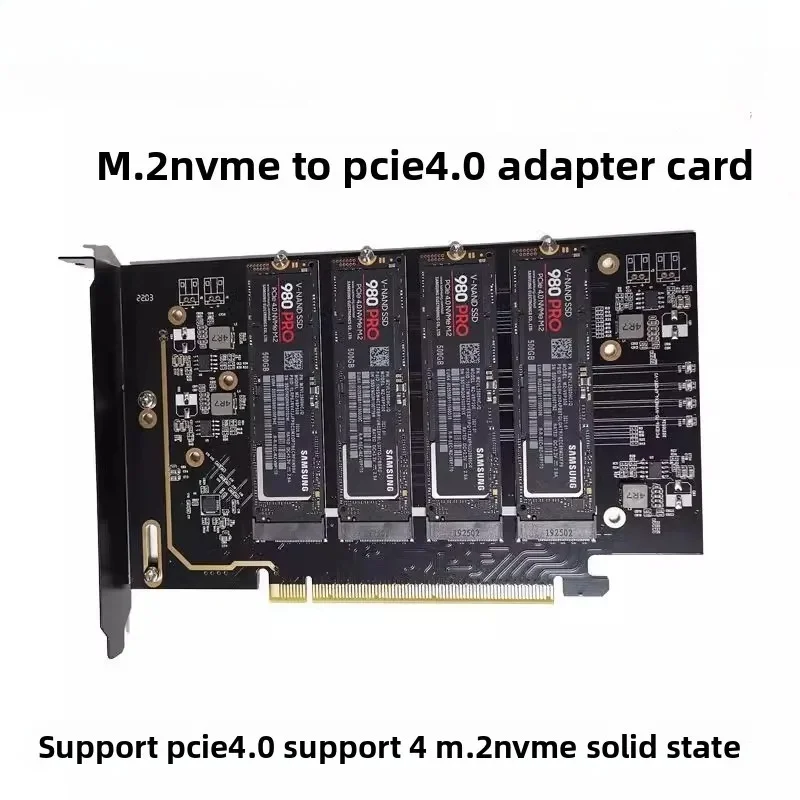 PCIe 4.0 x16 to Quad NVMe Expansion Card M.2 SSD Adapter 2280 Driver Free crafts