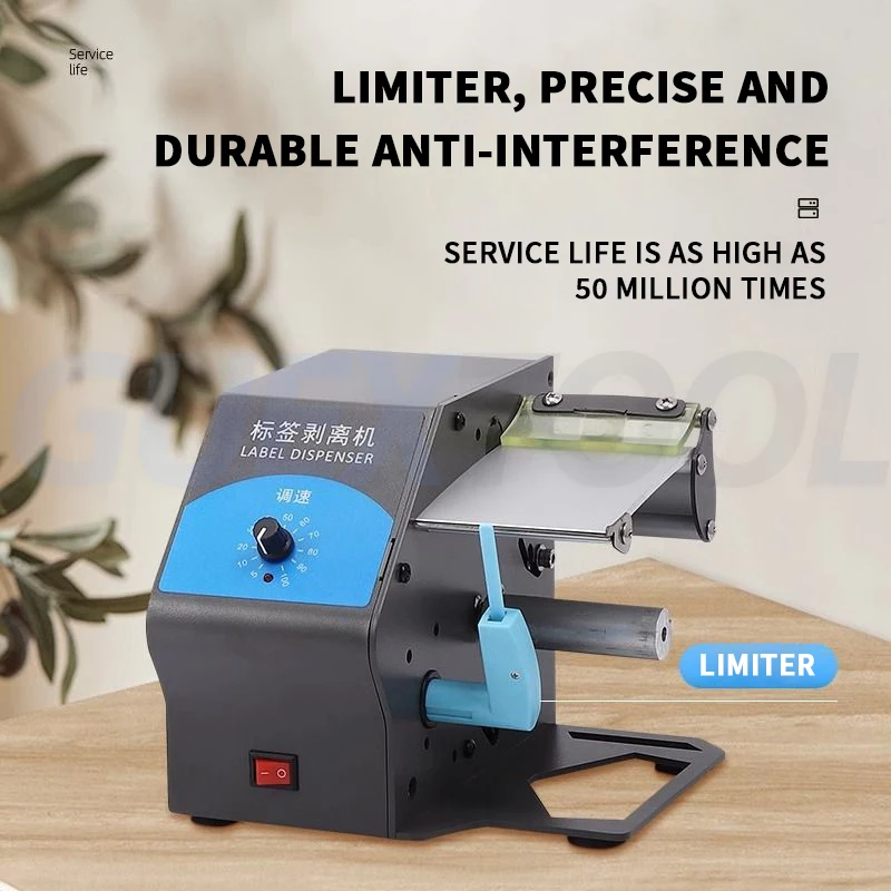 D208 Dispenser Label otomatis kecepatan dapat diatur Label Stripper pemisah aplikator untuk transparan buram 5-80mm Printer Label Aplikator Pemisah Label Pemisah Kecepatan Pemisah Label Automatik Label Dispenser untuk