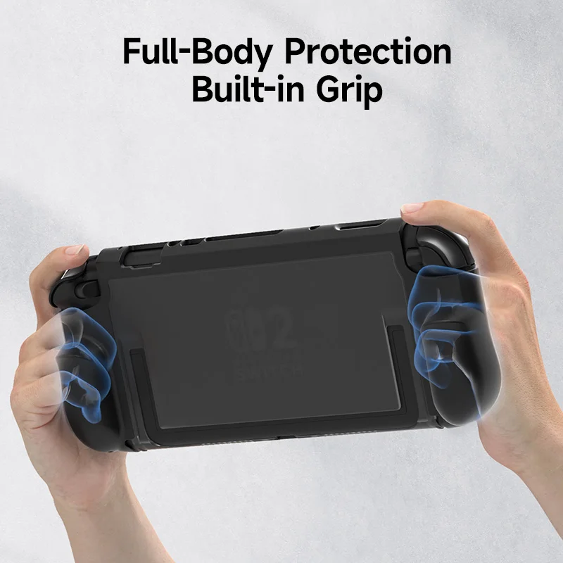 Etui Hagibis z możliwością dokowania do Switch 2, antypoślizgowe, ergonomiczne, ochronne, z funkcją podstawki, rozdzielona konstrukcja, pełna ochrona, osłona przednia. — zdjęcie produktu 2