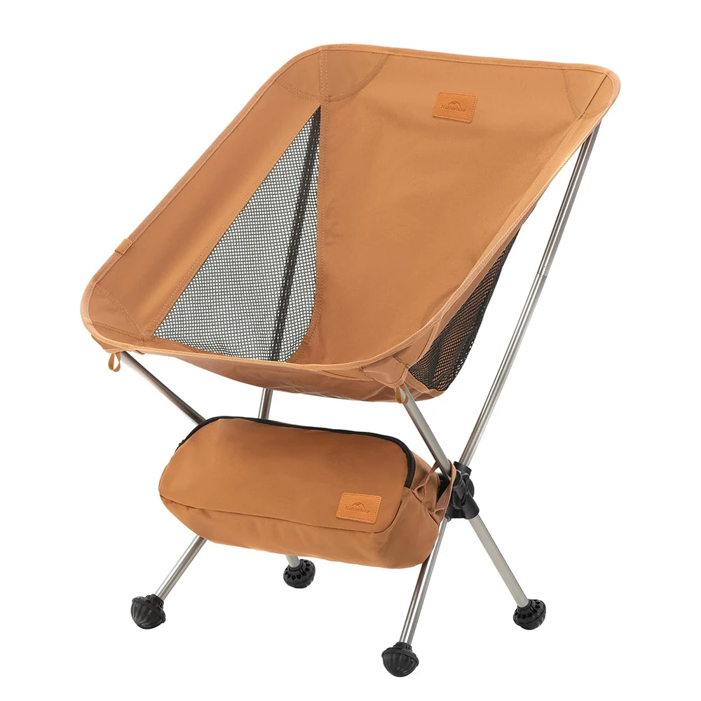 Naturehike Ultraleichter Campingstuhl, tragbar, zusammenklappbar, für Reisen, Wandern, Rucksackreisen, Tragfähigkeit 120 kg, mit Anti-Sinking-Füßen