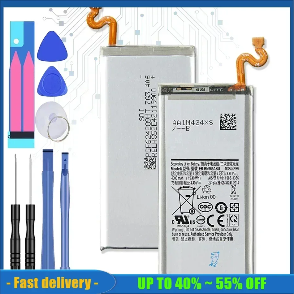 EB-BN965ABU 4000 mAh Baterie do telefonów komórkowych Samsung Galaxy Note 9 Note 9 N9600 SM-N9600 SM-N960F Bateria do smartfonów