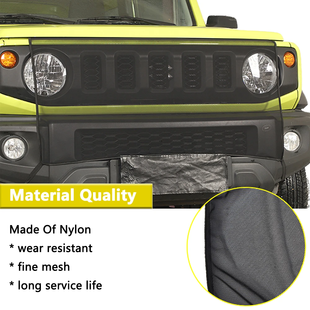 Front Bumper Grille Mesh Insect Net for Off-road Vehicle Suzuki Jimny Jeep Wrangler Ford Bronco Universal Car Accessories