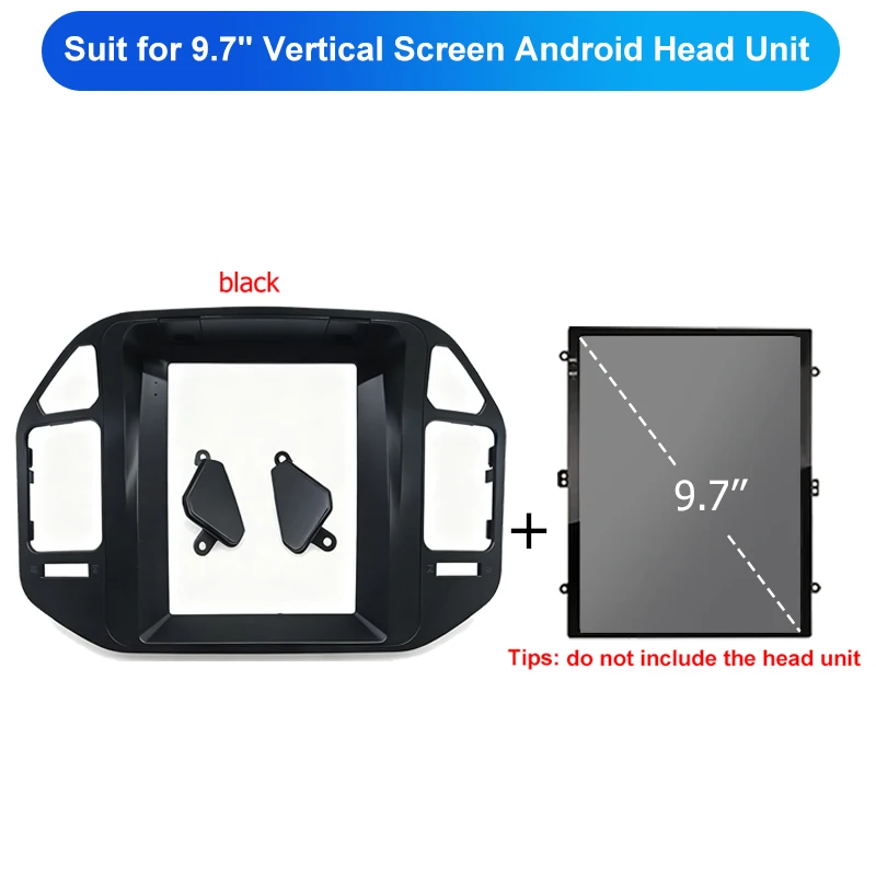 9.7 "تسلا شاشة عمودية راديو السيارة فآسيا الإطار لميتسوبيشي باجيرو V73 2008 داش عدة تثبيت لوحة سلك تسخير محول
