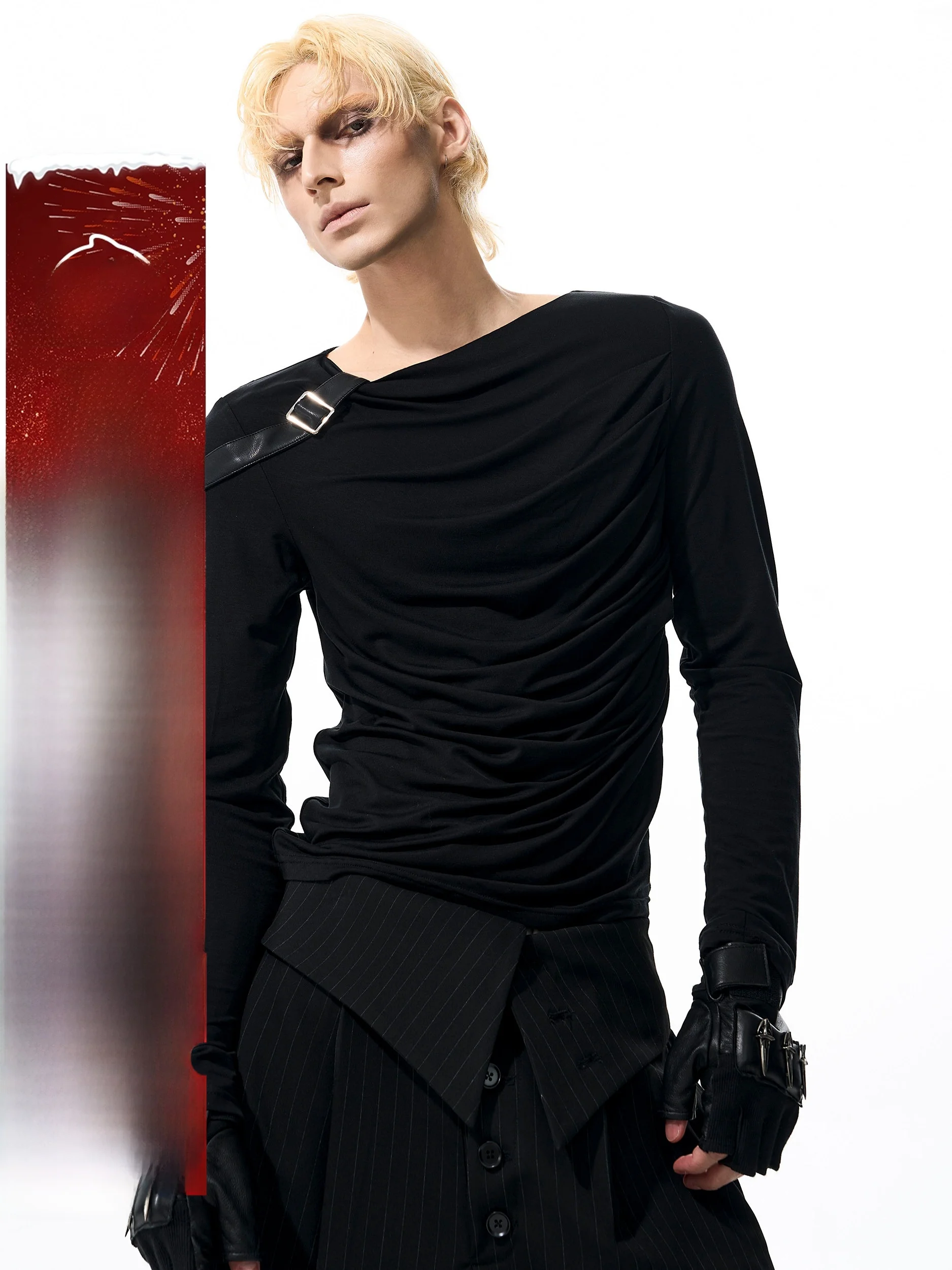 

Мужская футболка с длинным рукавом Start Exceed End, с кожаными вставками, повседневная, удобная, дышащая, из смесового хлопка, осенняя базовая модель