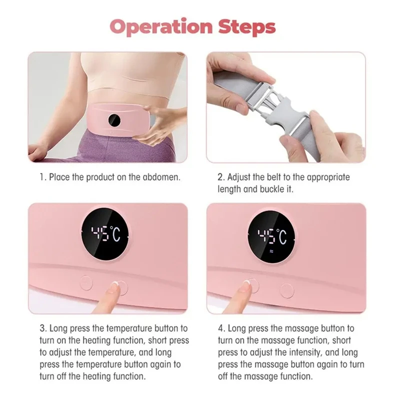 Wearable Heating Pad For Cramps Heated Back Brace Back Warmer Heating Pad 3 Gear Electric Heating Pad Lightweights Back