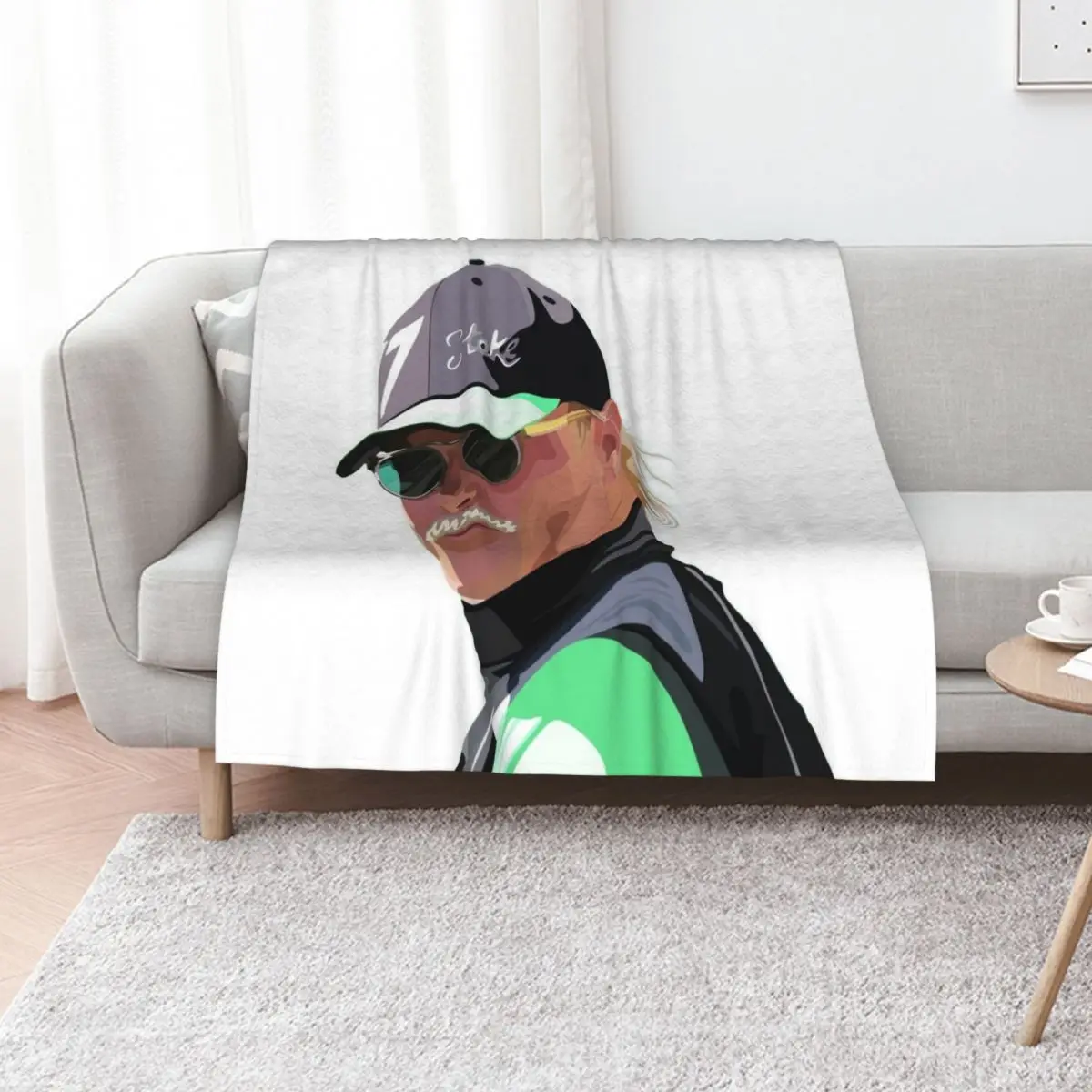 Bottas Moustache Throw Blanket manga blankets ands for sofa Weighted Heavy Soft Blankets