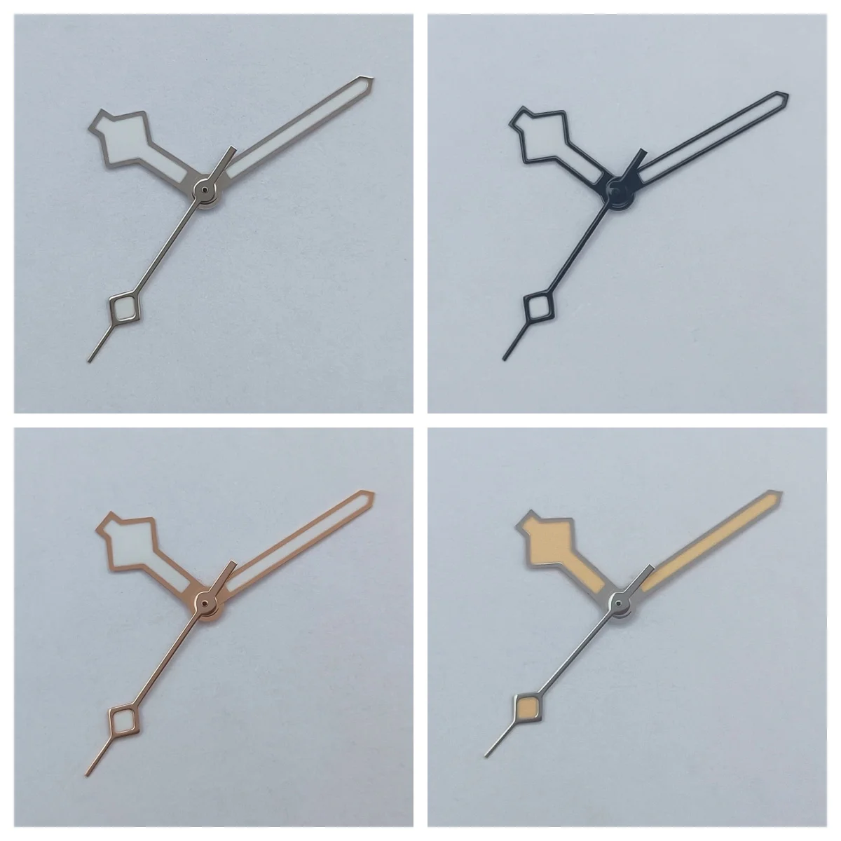 Silber Gold Roségold Schwarz Uhrzeiger Schneeflockenzeiger Leuchtende Passform NH35 NH36 Uhrwerk