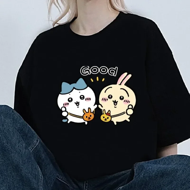 Hot Sale Chiikawa Hachiware Usagi T Shirt Women Harajuku 90s Korean T-shirt Funny Female Clothes Top Student Couple TShirt