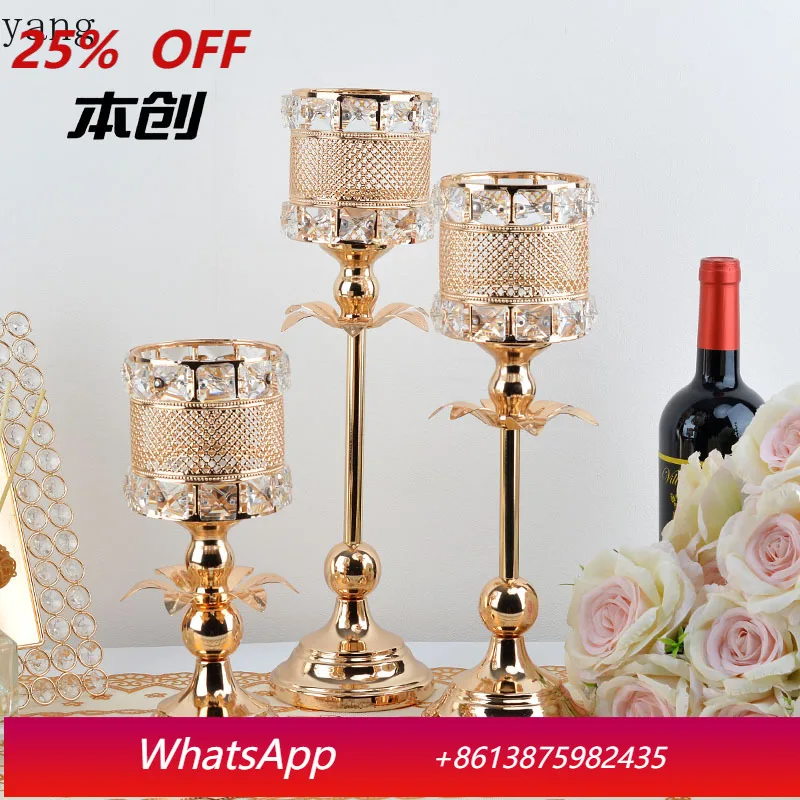

CX creative metal candle holder wrought iron candle gold Christmas decoration ornament