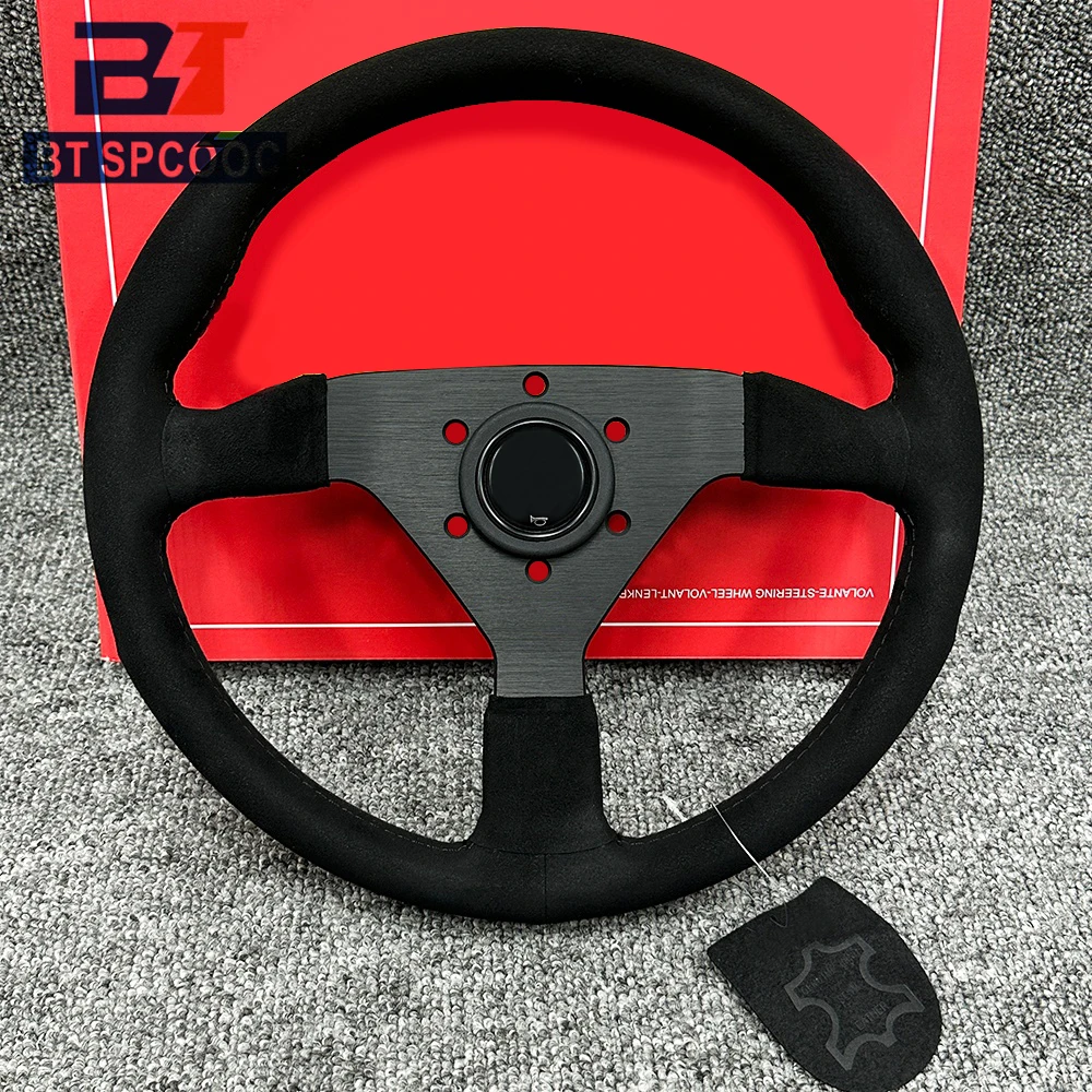 Spcooc V2 13inch 320mm Racing Steering Wheel Suede Leather Flat Universal M700681016