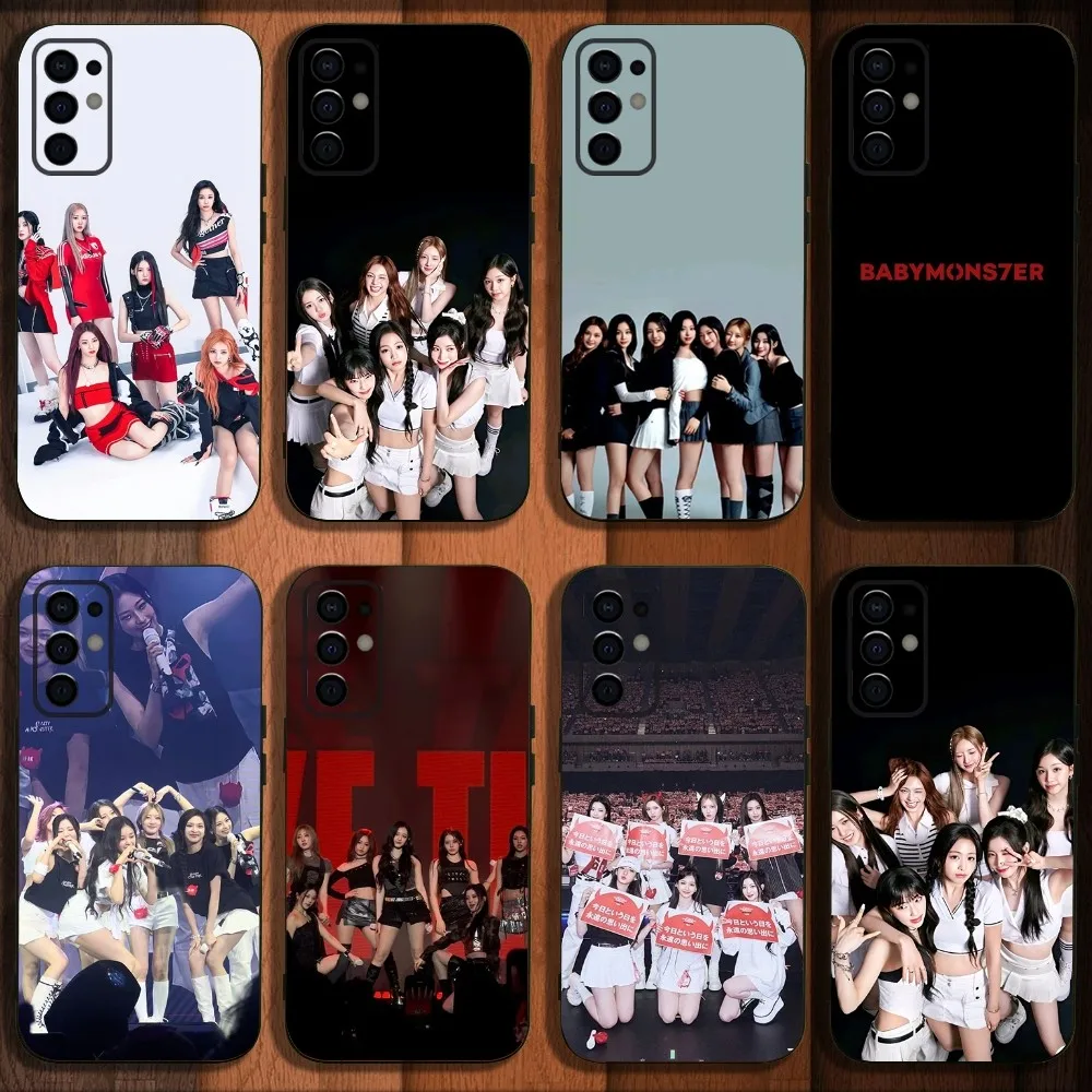 babyS Kpop M-monster Phone Case For Samsung S24,S21,S22,S23,S30,Ultra,S20,Plus,Fe,Lite,Note,10,9,5G Black Soft Cover