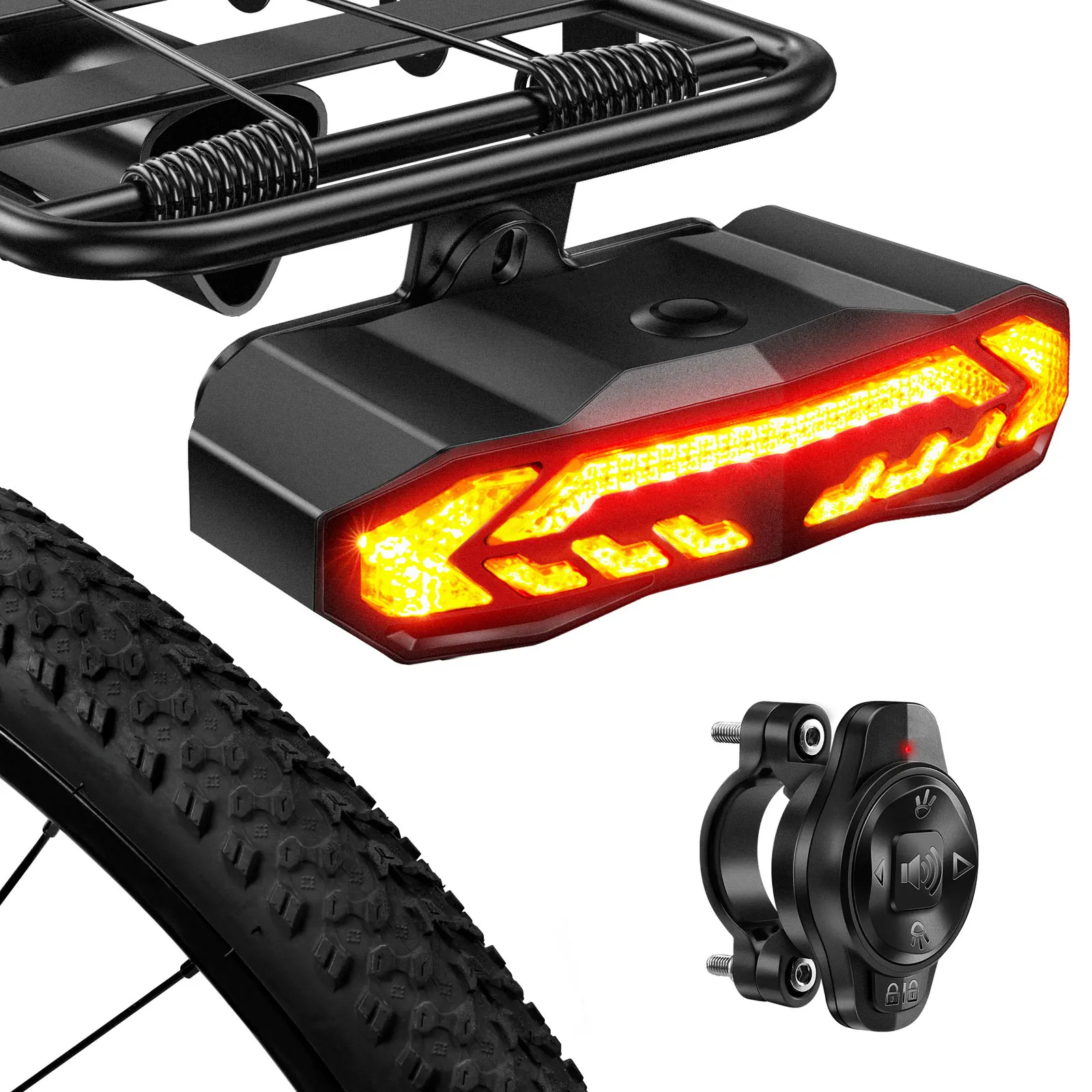 AliExpress awapow Awapow Bicycle Alarm Anti Theft Bike Taillight Alarm LED Waterproof Tail Light With Mounting Bracket