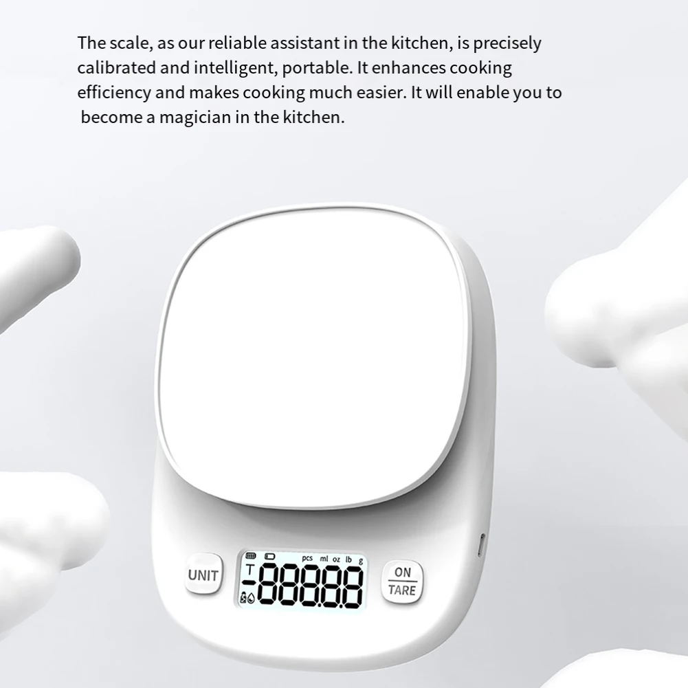 For Home Use Small Electronic Kitchen Scale Measures For Coffee and Food Weight from 1g to 5kg with Accurate 0 1g Readings