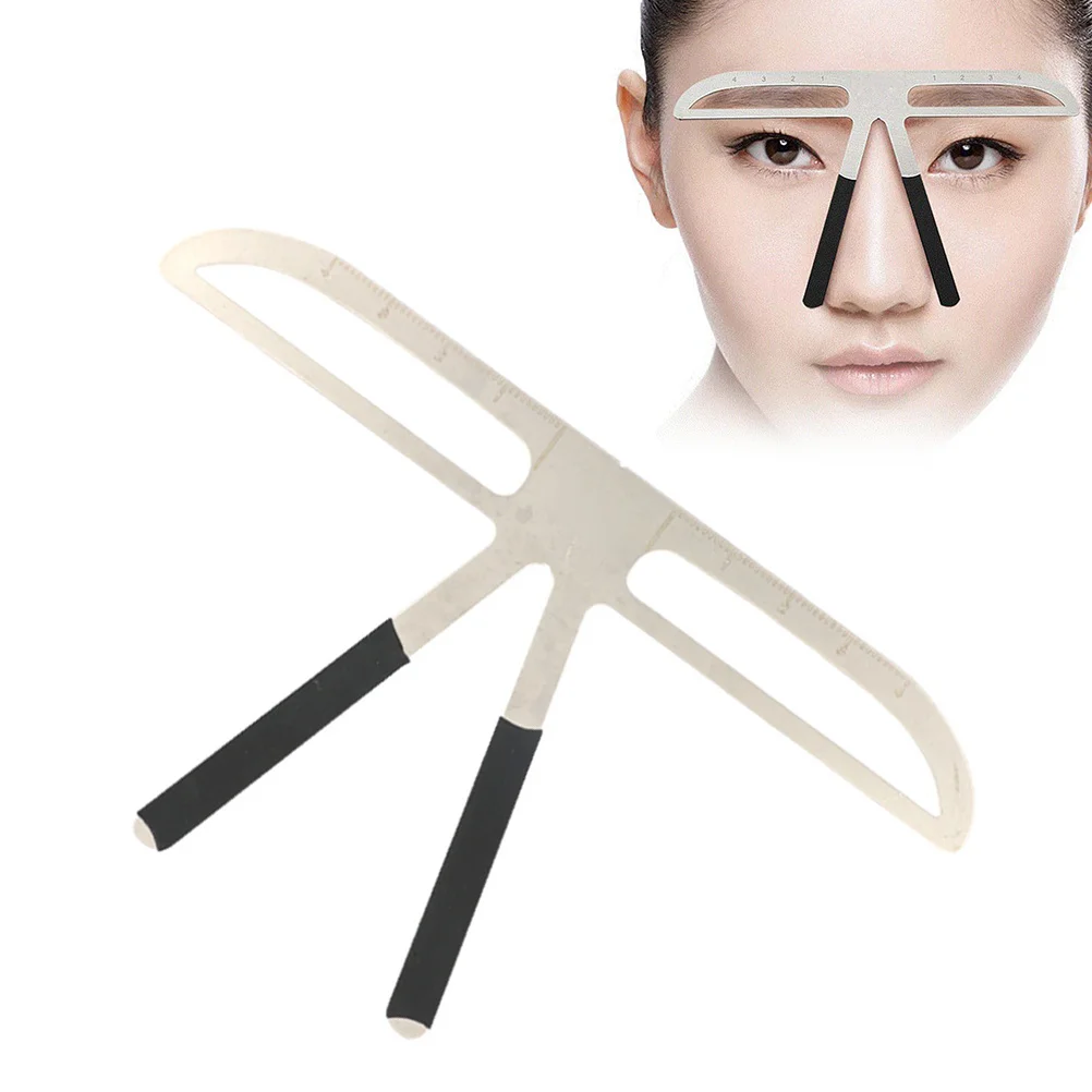 눈썹 스텐실 자 세 점 균형 포지셔닝 도구 자연스러운 대칭 눈썹 메이크업 측정 키트